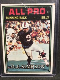1974 Topps O.J. Simpson All Pro - M
