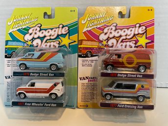 Johnny Lightning ,pair BOOGIE VANS Die Cast Models.(#153).