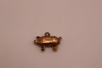 9CT Yellow Gold Hollow Pig Charm (.47 Grams)