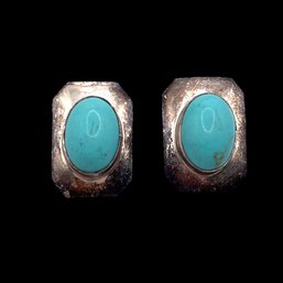 Vintage Sterling Silver Turquoise Earrings