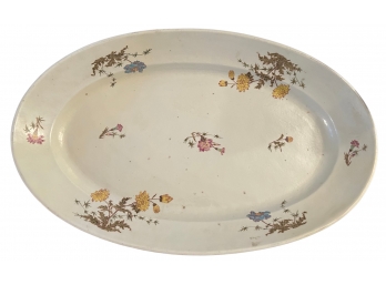 1870's- 1920 Era  Antique LARGE Heavy 26' X 15' Chinese Oval Platter Yixiu Tang Produced By Private Kiln