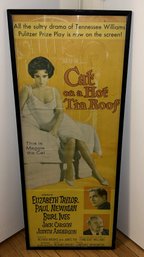 1958 'Cat On A Hot Tin Roof' Insert Movie Poster- Elizabeth Taylor And Paul Newman