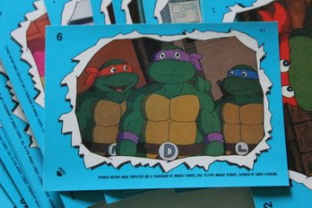 Misc Lot Of 1990 Blue Tmnt Teenage Mutant Ninja Turtles Trading Cards
