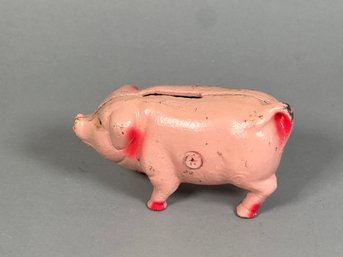 Small Vintage Metal 'Pig' Piggy Bank