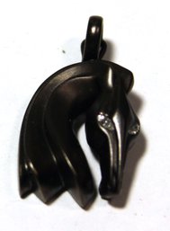 Fine Sterling Silver 'CAMERON' Horse Head Sterling Silver Oxidized Pendant