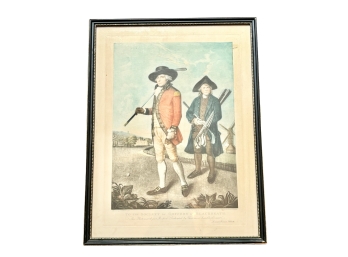 Engraving By V. Green Merritinto Titled Scottish Golfer And His Caddy