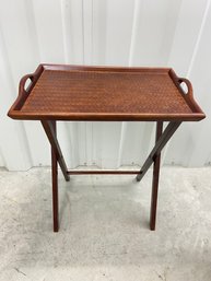 Rattan Tray Table Stand Lot 1 21x14x26