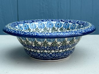 Handmade Polish Pottery Bowl