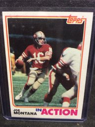 1982 Topps Joe Montana In Action Card - M