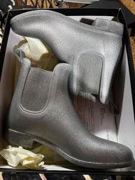 NIB! Women's J. Crew Chelsea Glitter Rain Boots Size 37.5/7