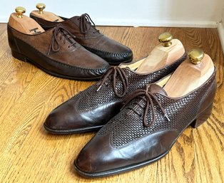 Italian Leather Shoes By Bally And Bruno Magli - 10.5-11