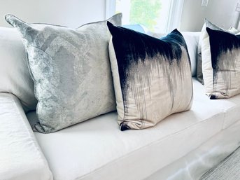 Set Four Decorative Down Pillows  (LOC: W1)