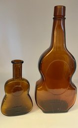 2 Bardstown Guitar Violin Whiskey Bourbon Glass Bottles