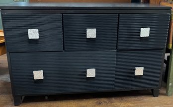 5-drawer Mid Century Black Dresser