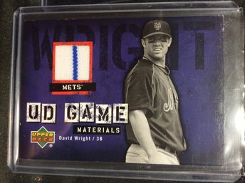 2006 Upper Deck Game Materials David Wright Jersey Relic Card - M
