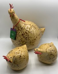 3 NEW Chickens By Catherine Hunter ~ Made In France ~ (A)