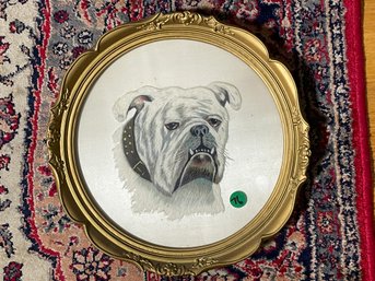 A VICTORIAN WATERCOLOR OF A FRENCH BULLDOG