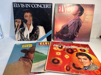 Lot Of 5 Vintage Elvis Presley Records