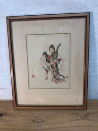 Ancient Beauty Of China Cradles White Stallion Painting.  Lot 28