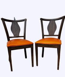 Mid Century Chairs With Orange Vinyl Seats
