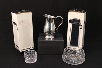 Orrefors Crystal Bowl, Oneida Silver-Plated Pitcher, And More