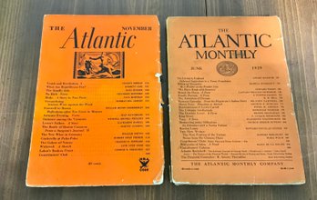 2 Antique Atlantic Monthly ~ June 1929 & November 1934 ~