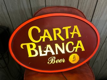 Carta Blanca Beer Light-Up Sign