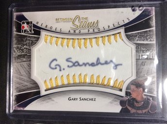 2011 In The Game Between The Seams Gary Sanchez Sweet Spot Autogrph - M