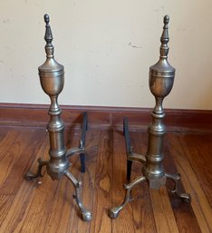 2nd Set Of Vintage Brass Andirons