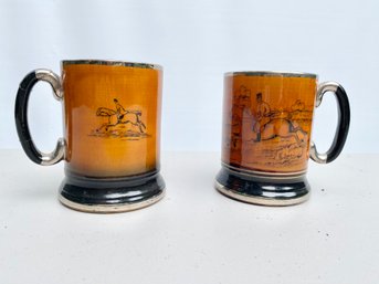 Pair Of Arthur Wood Ye Olde Coaching Hunting Days Beer Steins