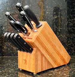 Assorted Kitchen Knives In Block