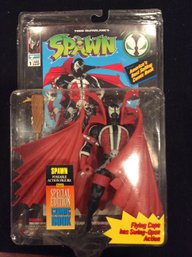 1994 Tood McFarlane Spawn Series 1 Flying Cape Action Figure With Comic New In Package