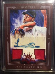 2015 Panini Donruss Diamond Kings Luis Severino Autograph Card 34/49 - M