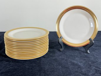 Set Of Lenox Rimed Plates