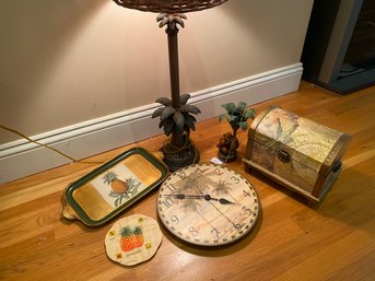 Tropical Lot Includes Pineapple Lamp