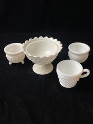 Milk Glass Lot