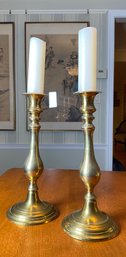 Queen Anne Brass Candlesticks