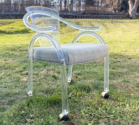 A Vintage Modern Lucite Chair Attributed To Charles Hollis Jones