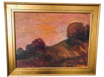 Luminous Plein Air Framed Original Landscape Acrylic On Board 'Los Osos' Signed Jose Guzman