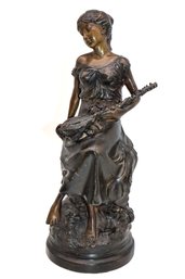 Vintage Art Nouveau Bronze Statue