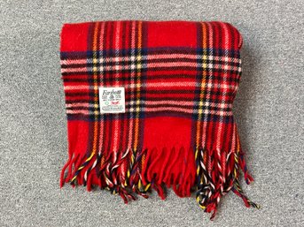 A Quality Wool Blanket In Red Plaid By Faribo