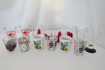 A Grouping Of Shot Glasses