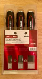 Craftsman 3 Piece Wood Chisel Set W/ 1/2 - 34 & 1 Inch Chisels  - New In Box