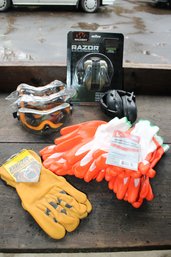 Mixed Lot With Walker Razor Slim Electronic Muffs, Goggles & Work Gloves