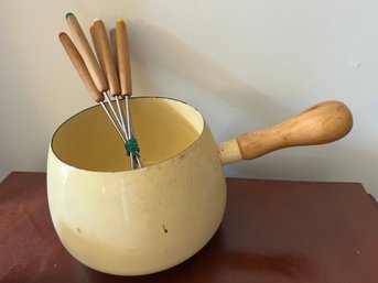 Vintage Enamel Fondue Set