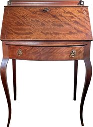 A Gorgeous Antique Tiger Mahogany Secretary Desk