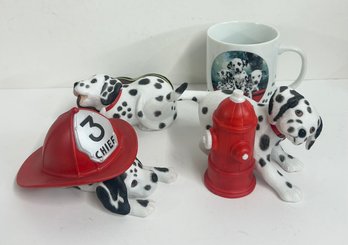 Lot Of 4 Fine Porcelain Princeton Gallery Dalmatian Collectibles