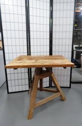 30' Square Wooden Tripod Table By Wisteria