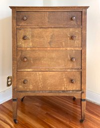 A Vintage Oak Petit Dresser, Or Wash Stand.