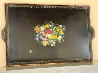 Vintage Hand Painted Wood Tray